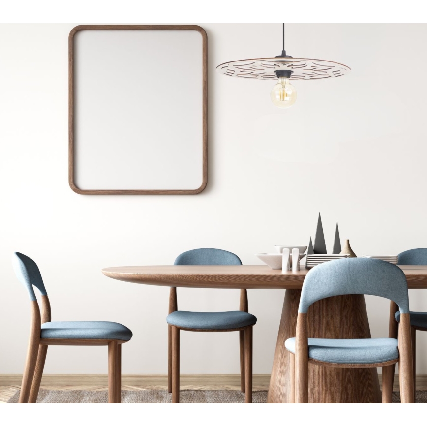 Κρεμαστό φωτιστικό οροφής FALCO 1xE27/60W/230V διάμετρος 40 cm μπεζ