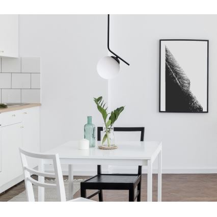 Κρεμαστό φωτιστικό οροφής FIRA 1xE27/60W/230V μαύρο