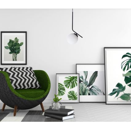 Κρεμαστό φωτιστικό οροφής FIRA 1xE27/60W/230V μαύρο