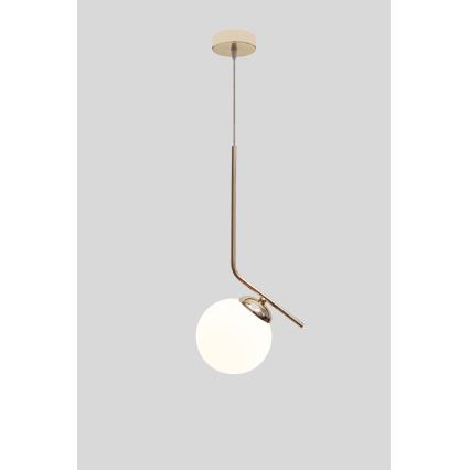 Κρεμαστό φωτιστικό οροφής FIRA 1xE27/60W/230V χρυσό