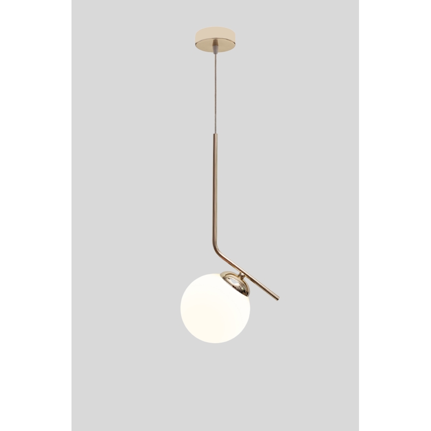 Κρεμαστό φωτιστικό οροφής FIRA 1xE27/60W/230V χρυσό