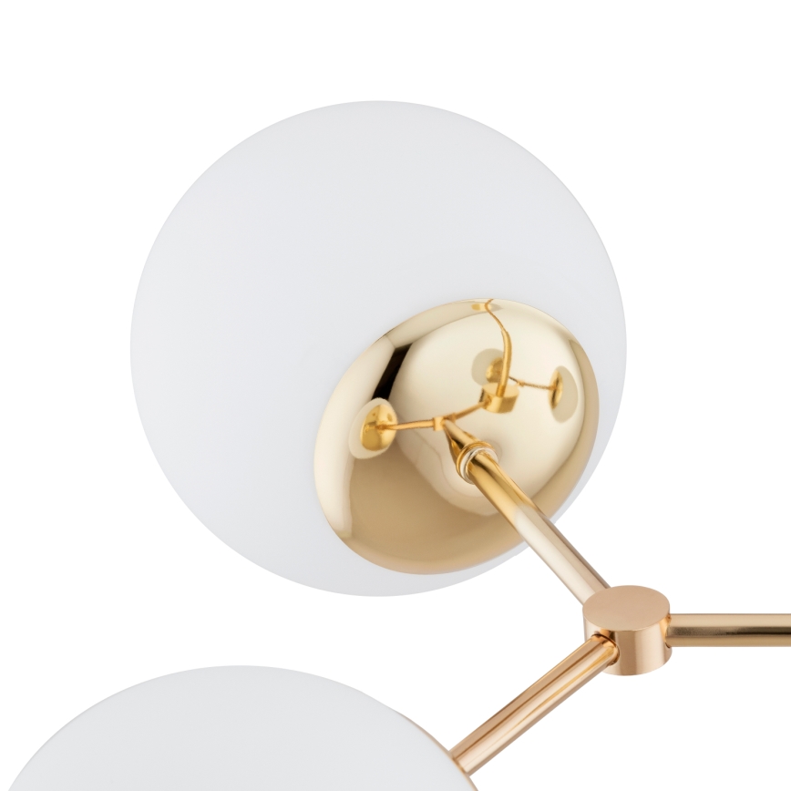 Κρεμαστό φωτιστικό οροφής  FOTON  4xE14/40W/230V χρυσό/λευκό