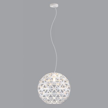 Κρεμαστό φωτιστικό οροφής FROZEN 1xE27/60W/230V διάμετρος 50 cm λευκό