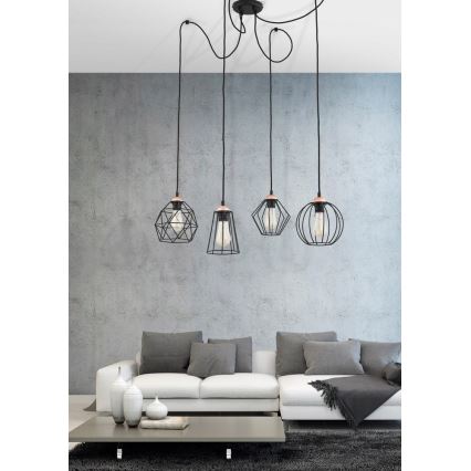 Κρεμαστό φωτιστικό οροφής GALAXY 4xE27/60W/230V spider