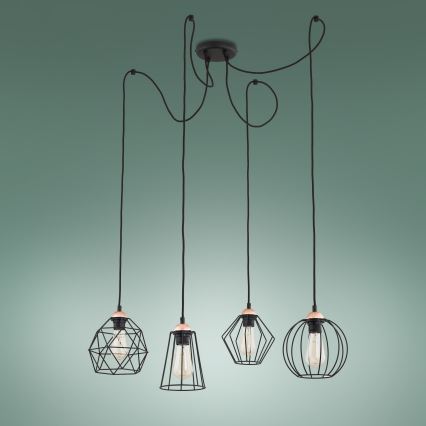 Κρεμαστό φωτιστικό οροφής GALAXY 4xE27/60W/230V spider