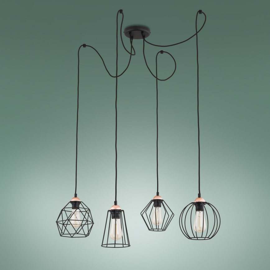 Κρεμαστό φωτιστικό οροφής GALAXY 4xE27/60W/230V spider