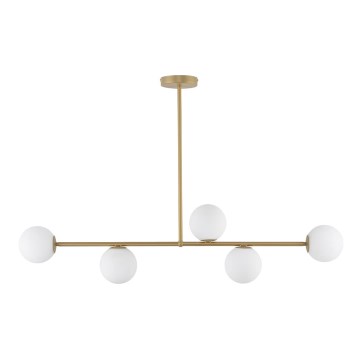 Κρεμαστό φωτιστικό οροφής GAMA 5xG9/12W/230V χρυσό