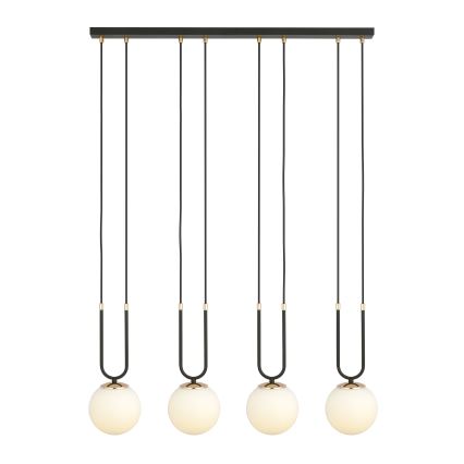 Κρεμαστό φωτιστικό οροφής GLAM 4xE14/10W/230V μαύρο