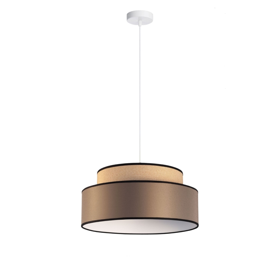 Κρεμαστό φωτιστικό οροφής GRACE 1xE27/60W/230V διάμετρος 40 cm μπεζ/καφέ