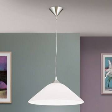 Κρεμαστό φωτιστικό οροφής GRADO 1xE27/60W/230V διάμετρος 40 cm ματ χρώμιο