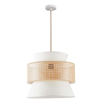 Κρεμαστό φωτιστικό οροφής GRENADA 1xE27/20W/230V διάμετρος 40 cm μπεζ