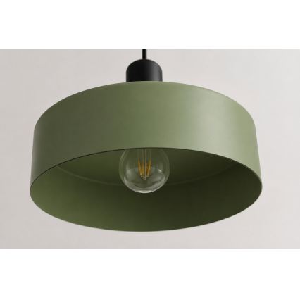 Κρεμαστό φωτιστικό οροφής HAKI 3xE27/60W/230V πράσινο/μαύρο