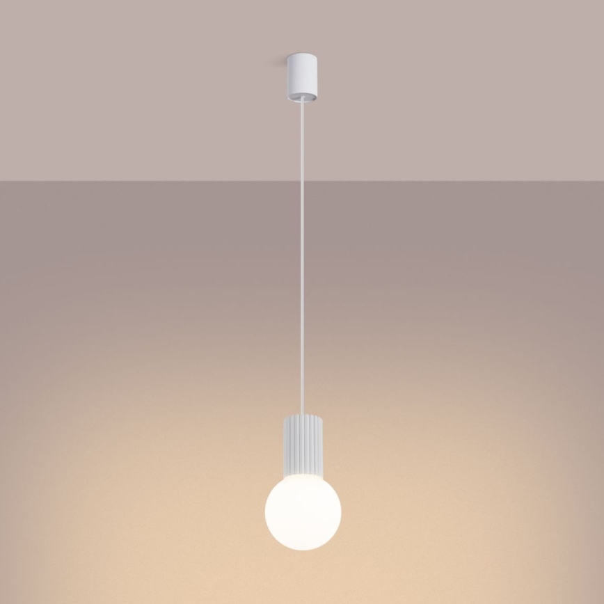 Κρεμαστό φωτιστικό οροφής HALO 1xG9/8W/230V διάμετρος 12 cm λευκό