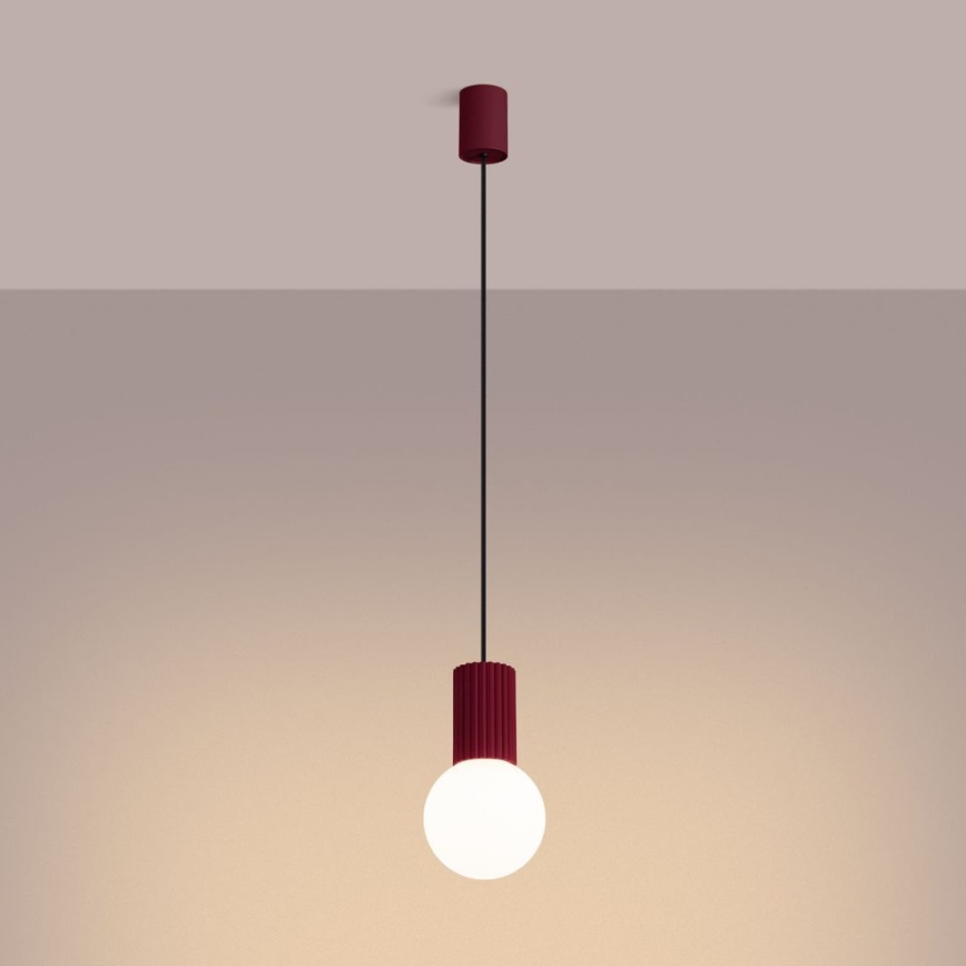 Κρεμαστό φωτιστικό οροφής HALO 1xG9/8W/230V διάμετρος 12 cm κόκκινο