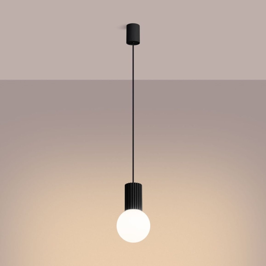 Κρεμαστό φωτιστικό οροφής HALO 1xG9/8W/230V διάμετρος 12 cm μαύρο