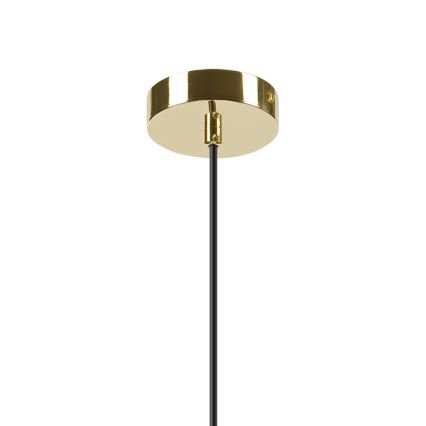 Κρεμαστό φωτιστικό οροφής HARMA 1xE27/15W/230V διάμετρος 14 cm λευκό/χρυσό