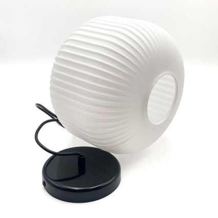 Κρεμαστό φωτιστικό οροφής HARMA 1xE27/15W/230V διάμετρος 20 cm λευκό/μαύρο