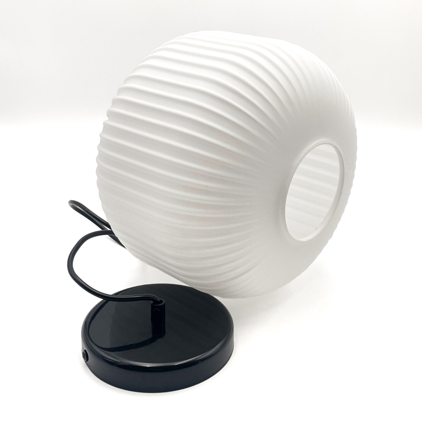 Κρεμαστό φωτιστικό οροφής HARMA 1xE27/15W/230V διάμετρος 20 cm λευκό/μαύρο