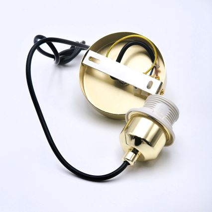 Κρεμαστό φωτιστικό οροφής HARMA 1xE27/15W/230V διάμετρος 20 cm λευκό/χρυσό