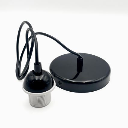 Κρεμαστό φωτιστικό οροφής HARMA 1xE27/15W/230V διάμετρος 25 cm λευκό/μαύρο