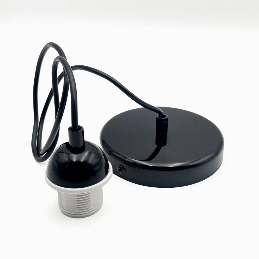 Κρεμαστό φωτιστικό οροφής HARMA 1xE27/15W/230V διάμετρος 25 cm λευκό/μαύρο