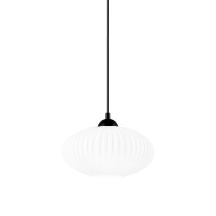 Κρεμαστό φωτιστικό οροφής HARMA 1xE27/15W/230V διάμετρος 25 cm λευκό/μαύρο