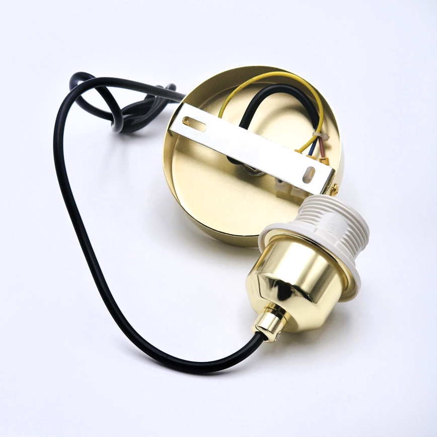 Κρεμαστό φωτιστικό οροφής HARMA 1xE27/15W/230V διάμετρος 25 cm λευκό/χρυσό