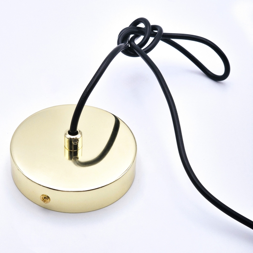 Κρεμαστό φωτιστικό οροφής HARMA 1xE27/15W/230V διάμετρος 25 cm λευκό/χρυσό