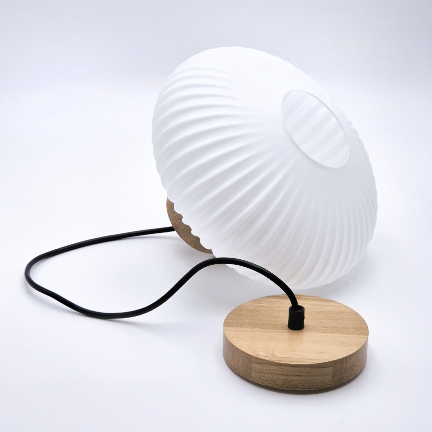 Κρεμαστό φωτιστικό οροφής HARMONY 1xE27/15W/230V διάμετρος 25 cm λευκό/δρυς