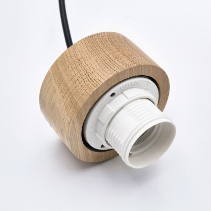 Κρεμαστό φωτιστικό οροφής HARMONY 1xE27/15W/230V διάμετρος 25 cm λευκό/δρυς