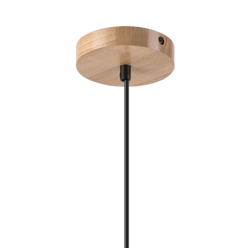 Κρεμαστό φωτιστικό οροφής HARMONY 1xE27/15W/230V διάμετρος 25 cm λευκό/δρυς