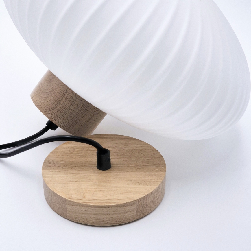 Κρεμαστό φωτιστικό οροφής HARMONY 1xE27/15W/230V διάμετρος 30 cm λευκό/δρυς