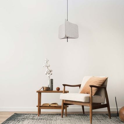 Κρεμαστό φωτιστικό οροφής HAVANA 1xE27/20W/230V διάμετρος 50 cm μπεζ