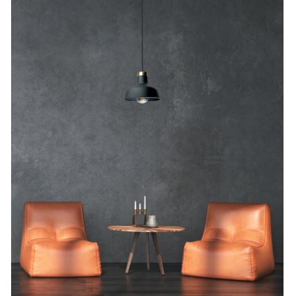 Κρεμαστό φωτιστικό οροφής HEBE 1xE27/60W/230V μαύρο