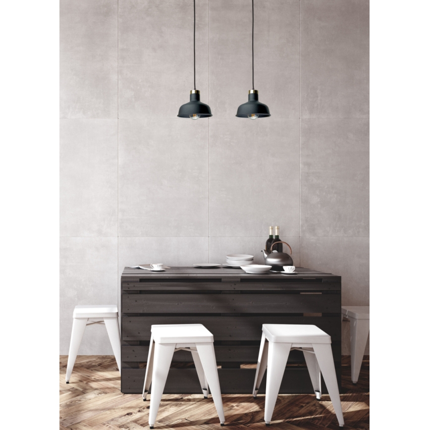 Κρεμαστό φωτιστικό οροφής HEBE 2xE27/60W/230V μαύρο