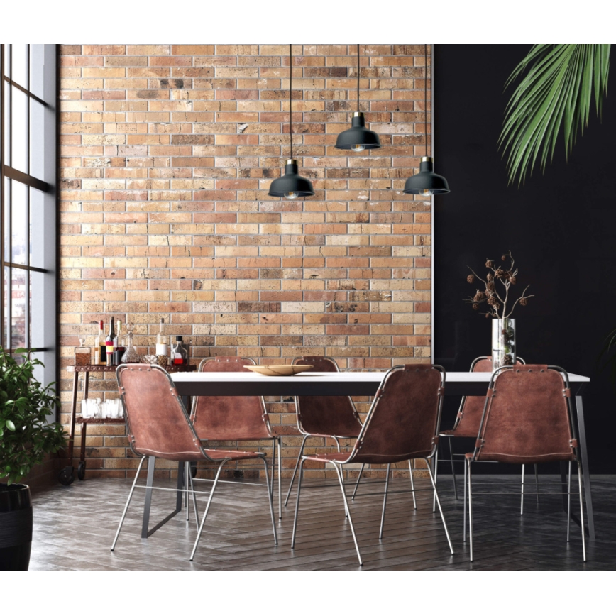 Κρεμαστό φωτιστικό οροφής HEBE 3xE27/60W/230V μαύρο