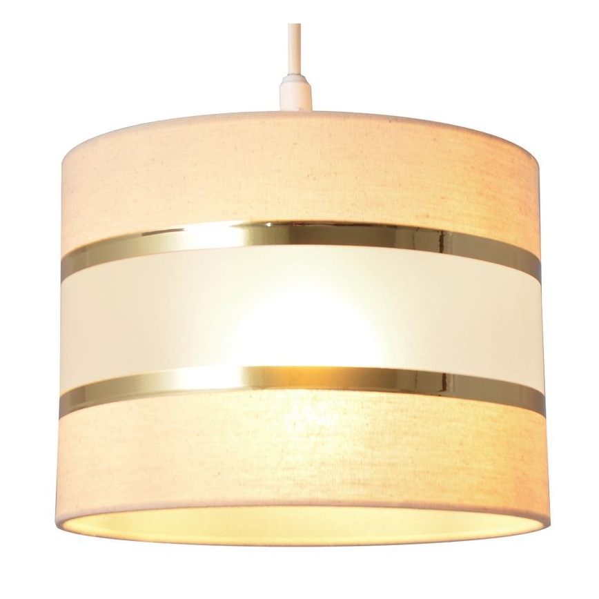 Κρεμαστό φωτιστικό οροφής HELEN 1xE27/15W/230V διάμετρος 20 cm κρεμ/χρυσό