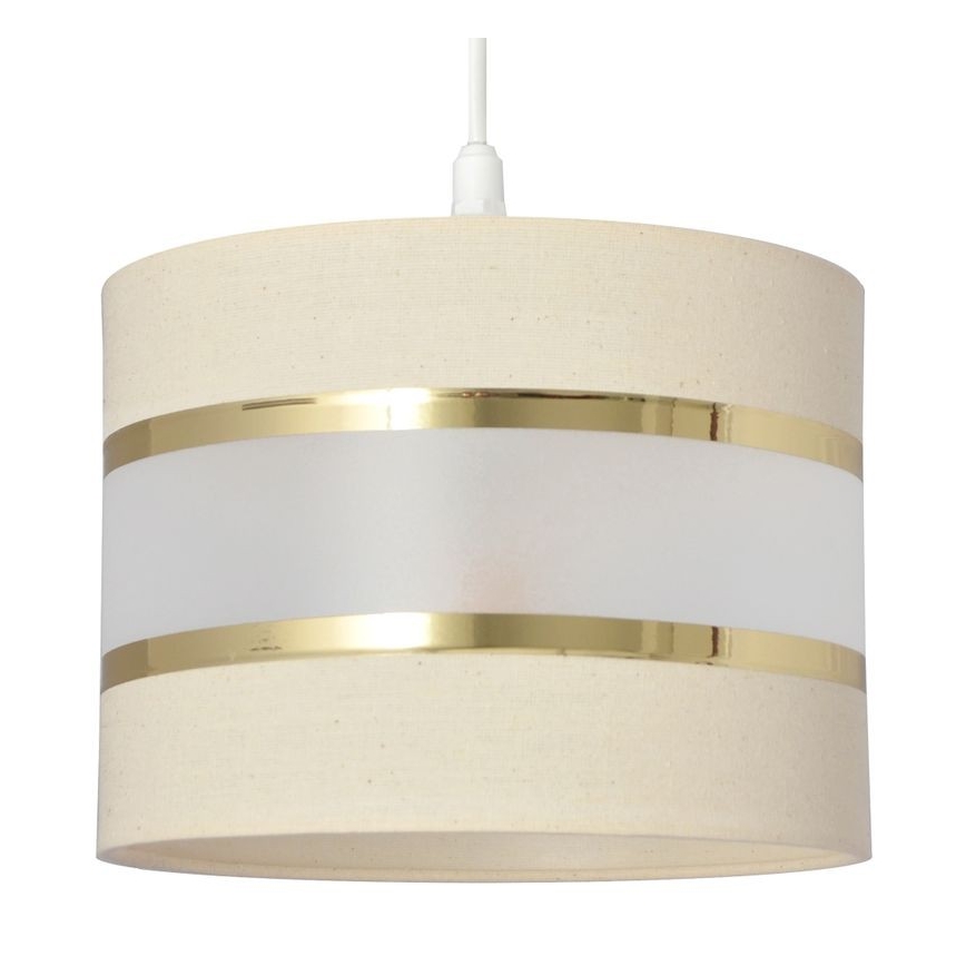 Κρεμαστό φωτιστικό οροφής HELEN 1xE27/15W/230V διάμετρος 20 cm κρεμ/χρυσό