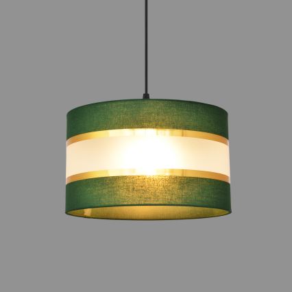 Κρεμαστό φωτιστικό οροφής  HELEN 1xE27/15W/230V διάμετρος 25 cm πράσινο/χρυσαφί