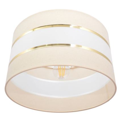 Κρεμαστό φωτιστικό οροφής HELEN 1xE27/15W/230V διάμετρος 35 cm κρεμ/χρυσό