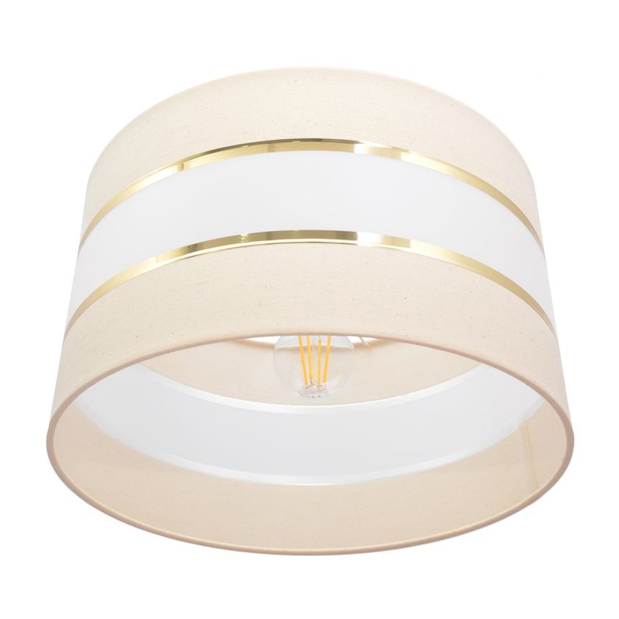 Κρεμαστό φωτιστικό οροφής HELEN 1xE27/15W/230V διάμετρος 35 cm κρεμ/χρυσό