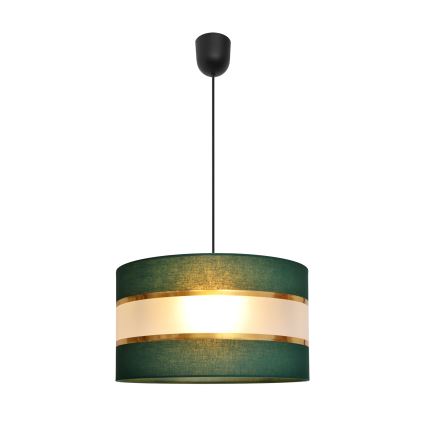 Κρεμαστό φωτιστικό οροφής HELEN 1xE27/15W/230V διάμετρος 35 cm πράσινο/χρυσαφί
