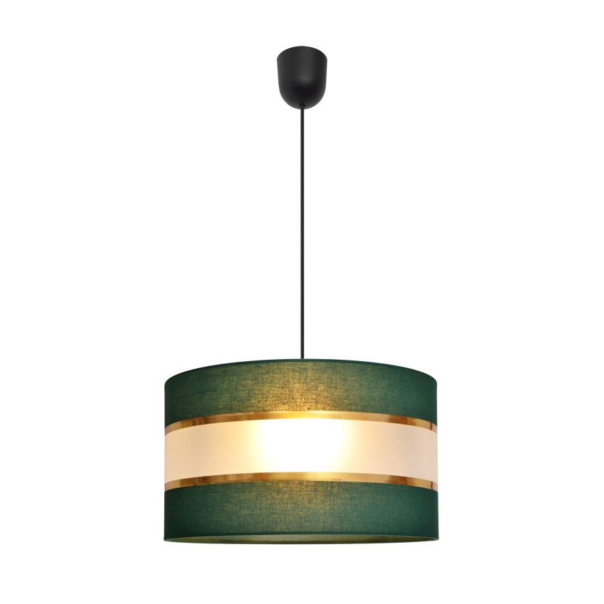 Κρεμαστό φωτιστικό οροφής HELEN 1xE27/15W/230V διάμετρος 35 cm πράσινο/χρυσαφί