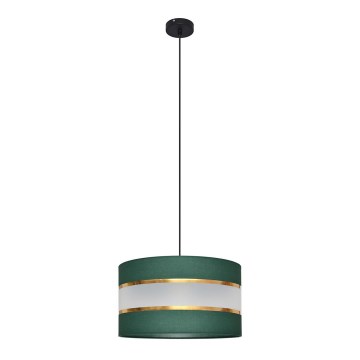 Κρεμαστό φωτιστικό οροφής HELEN 1xE27/15W/230V διάμετρος 35 cm πράσινο/χρυσαφί
