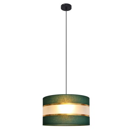 Κρεμαστό φωτιστικό οροφής HELEN 1xE27/15W/230V διάμετρος 35 cm πράσινο/χρυσαφί