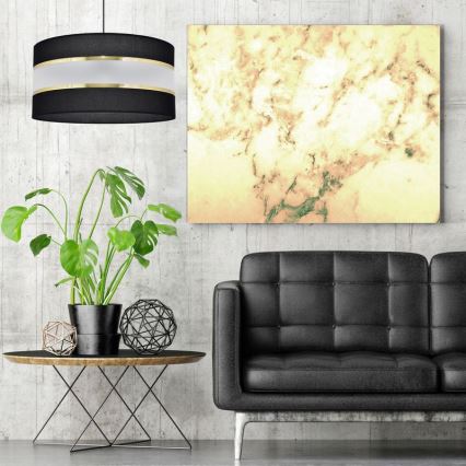 Κρεμαστό φωτιστικό οροφής HELEN 1xE27/15W/230V διάμετρος 35 cm μαύρο/χρυσό