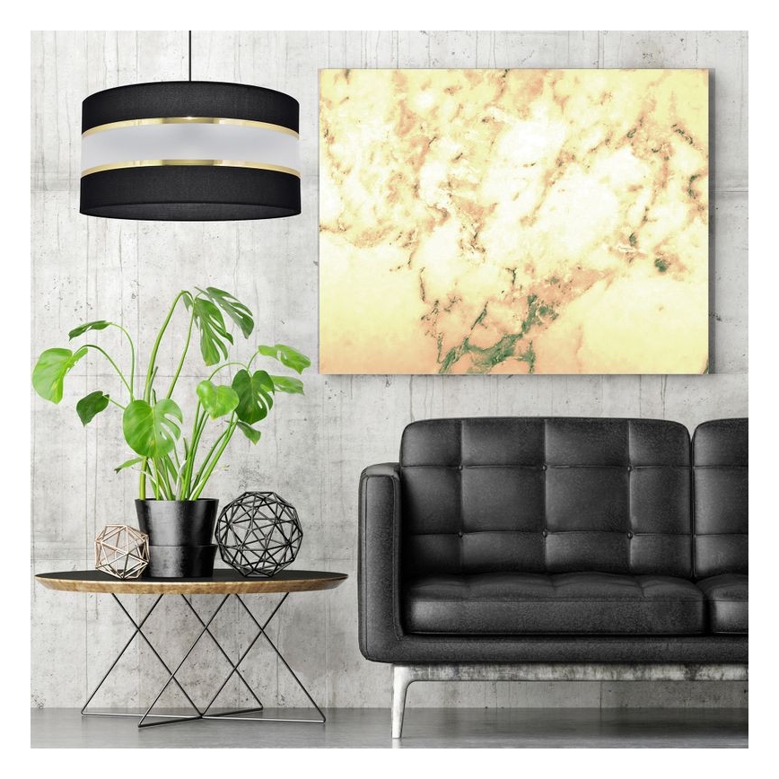 Κρεμαστό φωτιστικό οροφής HELEN 1xE27/15W/230V διάμετρος 35 cm μαύρο/χρυσό