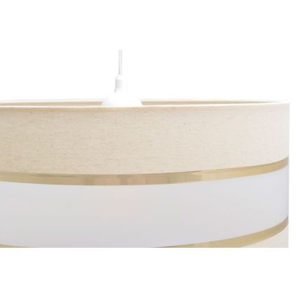 Κρεμαστό φωτιστικό οροφής HELEN 1xE27/15W/230V διάμετρος 40 cm κρεμ/χρυσό