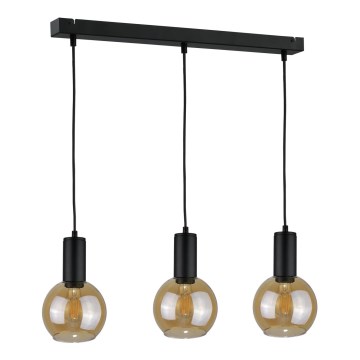 Κρεμαστό φωτιστικό οροφής JANTAR BLACK 3xE27/60W/230V
