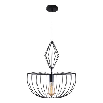 Κρεμαστό φωτιστικό οροφής JASMINA 1xE27/20W/230V διάμετρος 40 cm μαύρο